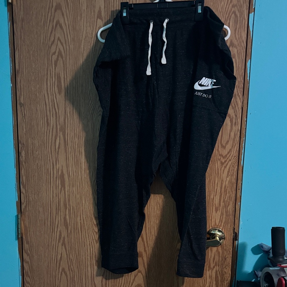 Nike women’s Black Sweatpants with White Accents